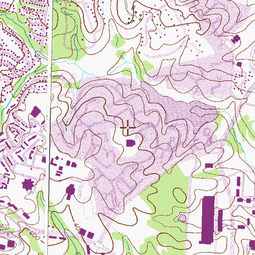 Topographic Map of Bryant Woods, MD