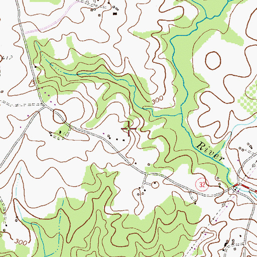 Topographic Map of Carriage Hills, MD