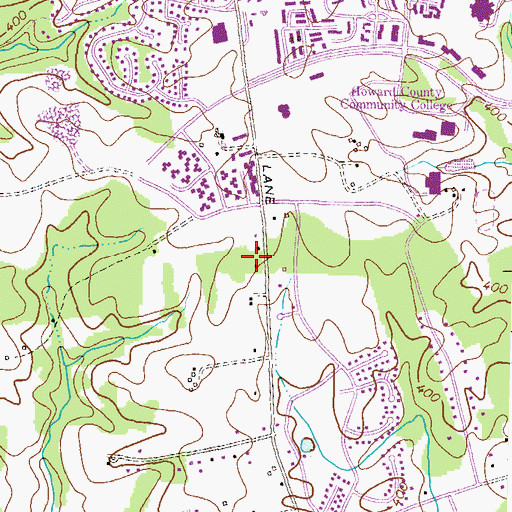 Topographic Map of Cedar Woods, MD