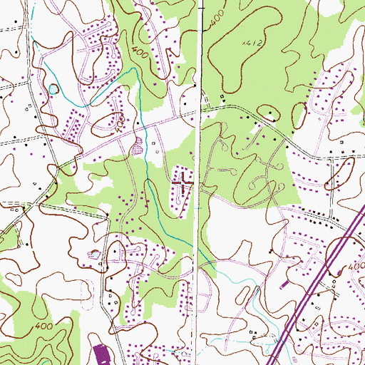 Topographic Map of Clemens Crossing, MD