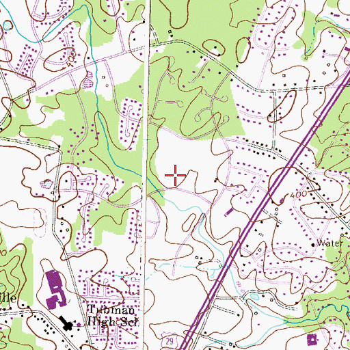 Topographic Map of Clemens Crossing Elementary School, MD