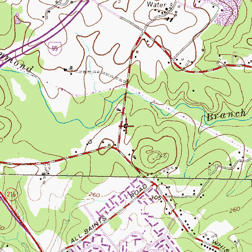 Topographic Map of Colesville School (historical), MD