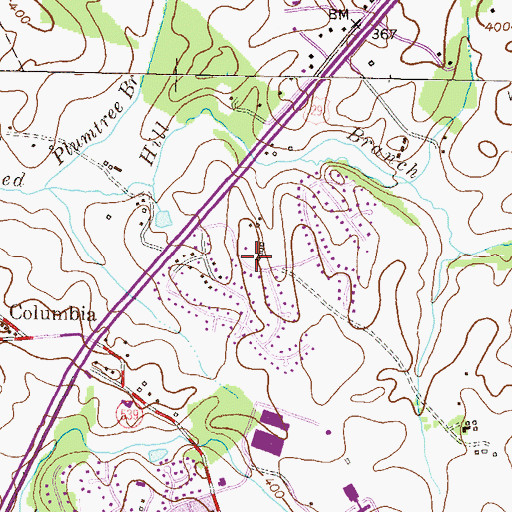 Topographic Map of Epiphany Lutheran Church, MD