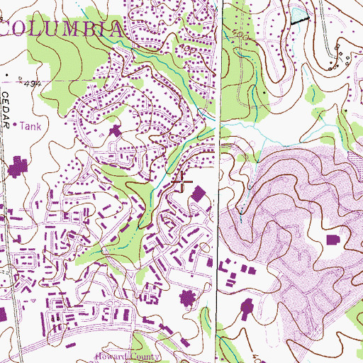 Topographic Map of Faulkner Ridge, MD