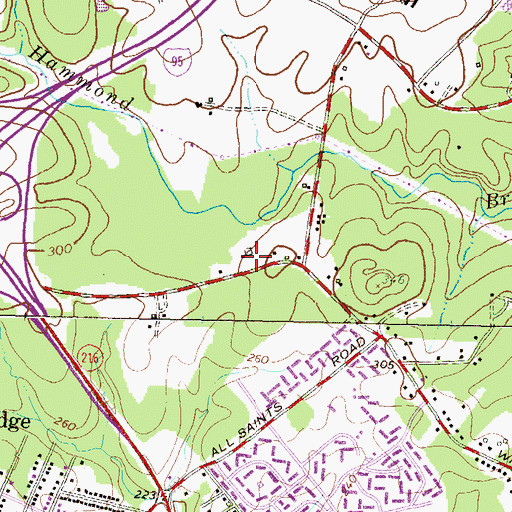 Topographic Map of Hammonds Promise, MD