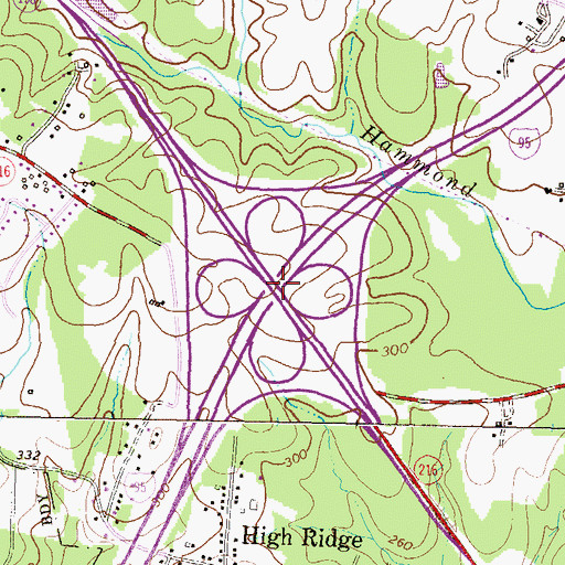 Topographic Map of Interchange 35, MD