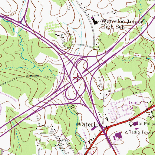 Topographic Map of Interchange 41, MD