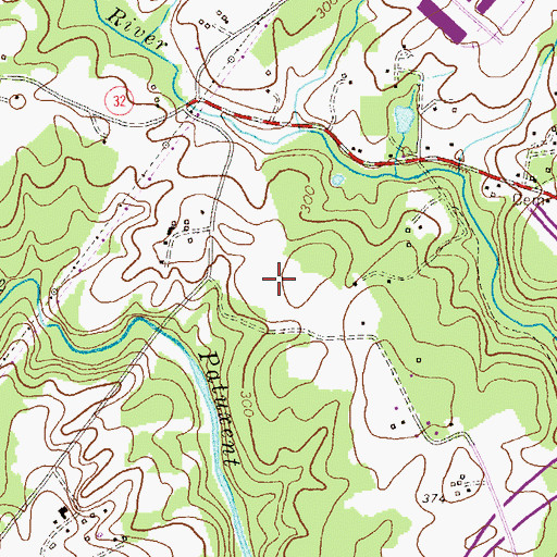 Topographic Map of Kings Contrivance Park, MD