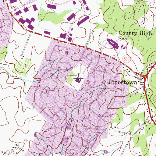 Topographic Map of Phelps Luck Elementary School, MD
