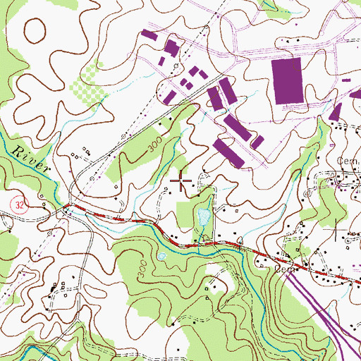 Topographic Map of Rivers Technical Park, MD