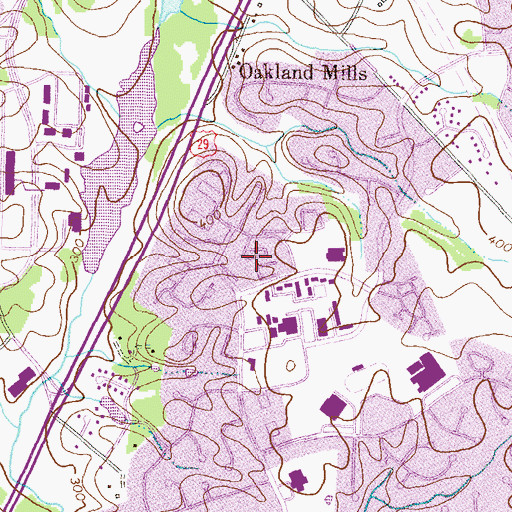 Topographic Map of Talbott Springs, MD