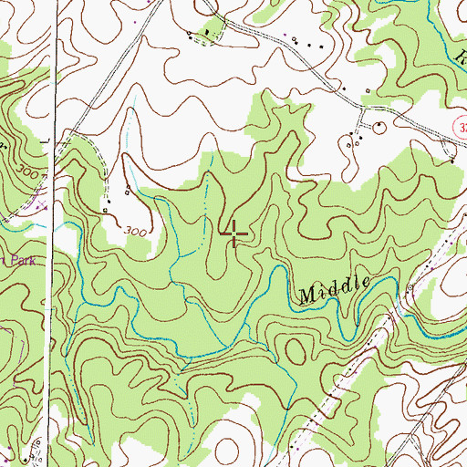 Topographic Map of The Pines, MD