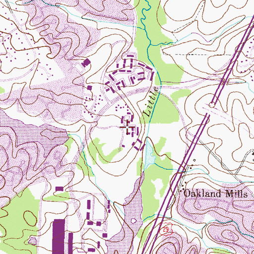 Topographic Map of Vantage Point, MD