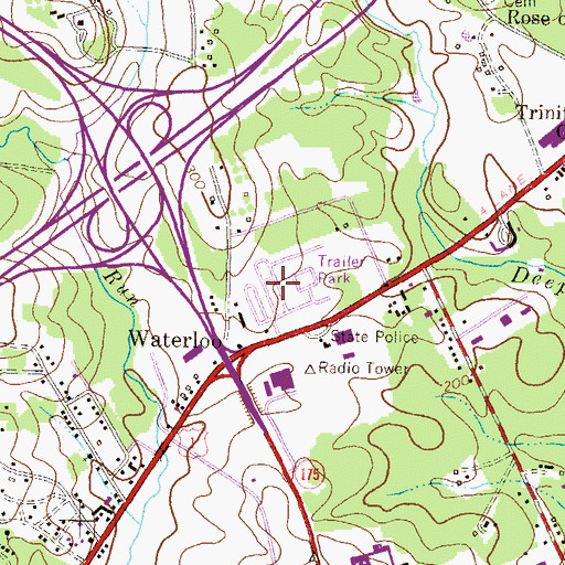 Topographic Map of Aladdin Village Trailer Park, MD