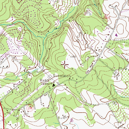 Topographic Map of Camp Ilchester, MD