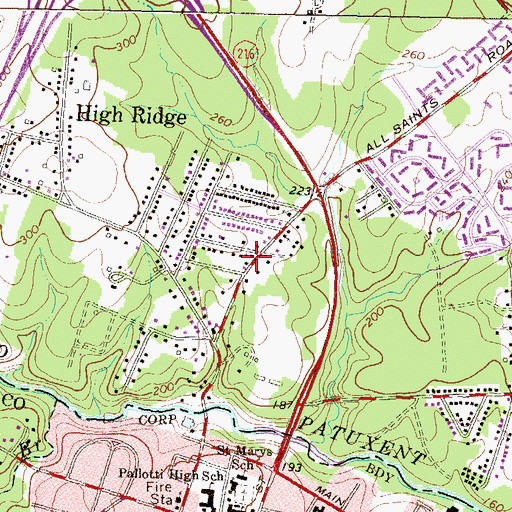 Topographic Map of Church of God in Christ, MD