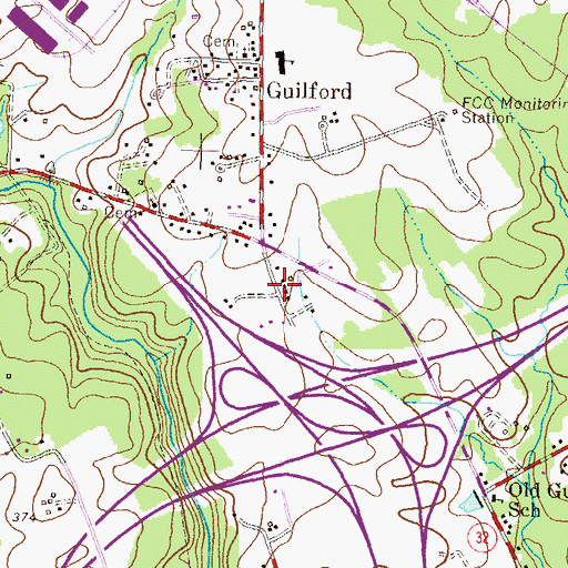 Topographic Map of Glen Oaks, MD