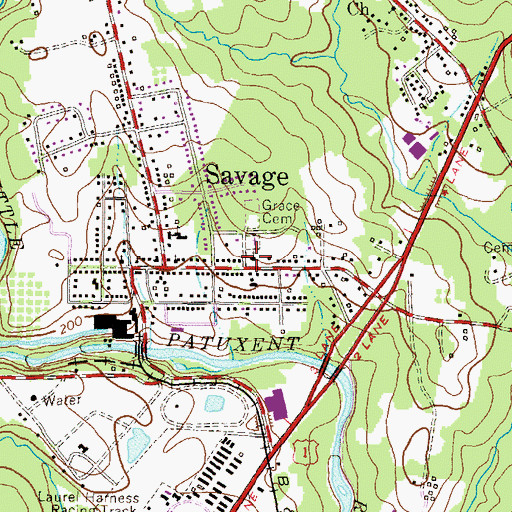 Topographic Map of Grace Church, MD