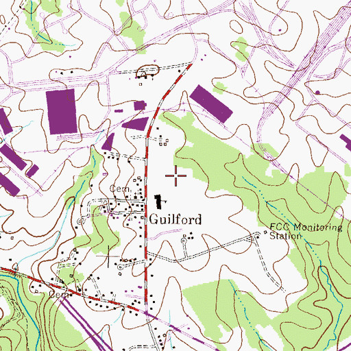 Topographic Map of Guilford Gardens, MD