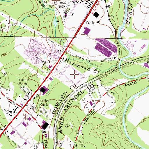 Topographic Map of Maier Industrial Park, MD