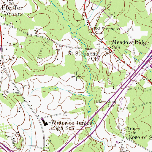 Topographic Map of Mayfield Manor, MD