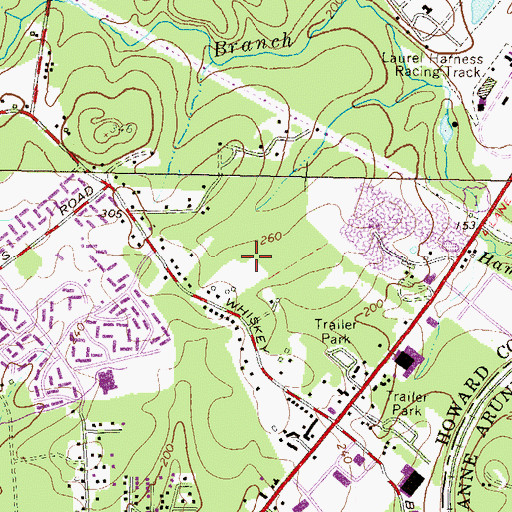Topographic Map of North Ridge, MD