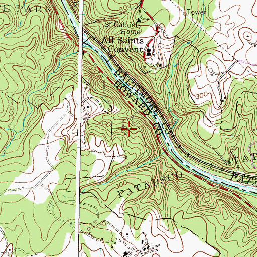 Topographic Map of Orange Grove Scenic Area, MD