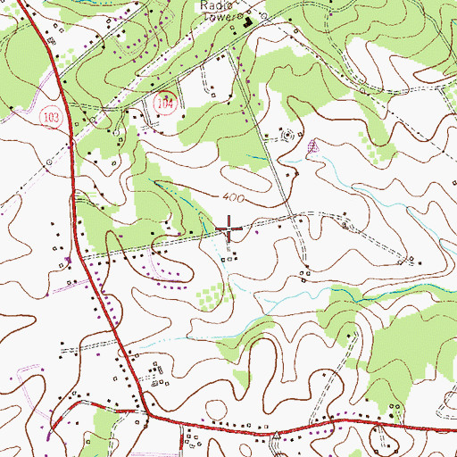 Topographic Map of Pleasant View, MD