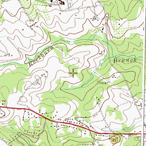 Topographic Map of Rockburn Branch Park, MD