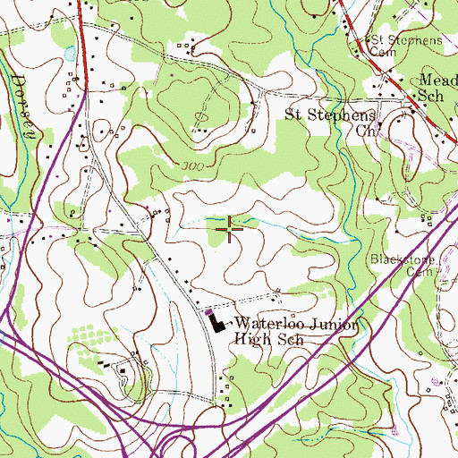 Topographic Map of Village of Deep Run, MD