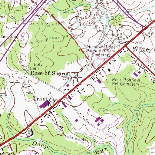 Topographic Map of Washington Manor Park, MD