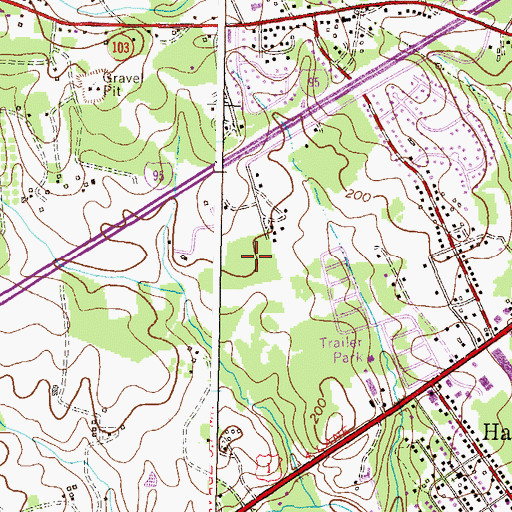 Topographic Map of Glen Cove Estates, MD