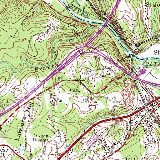 Topographic Map of Lawyers Hill, MD
