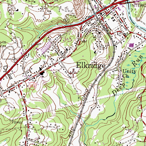 Topographic Map of Mount Augustine, MD