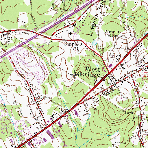 Topographic Map of Rockburn Commons, MD