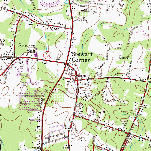 Topographic Map of Griffith Family Cemetery, MD