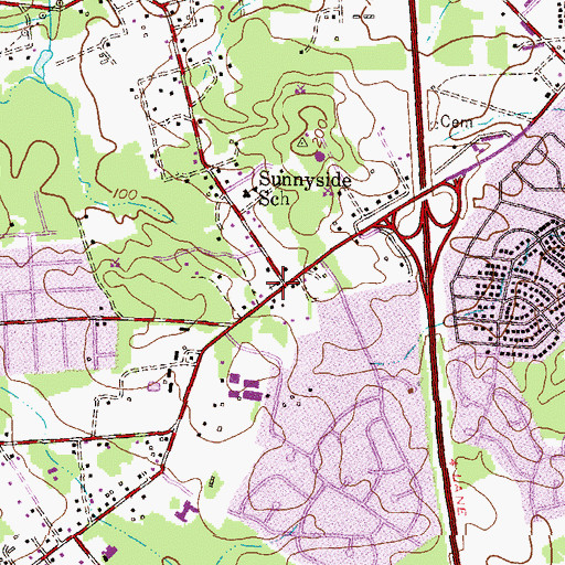 Topographic Map of Metropolitan Church, MD