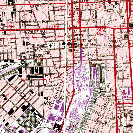 Topographic Map of Ridgelys Delight Historic District, MD