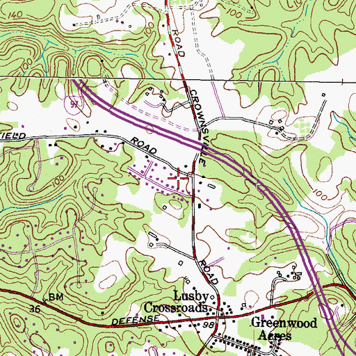 Topographic Map of Sylmac, MD
