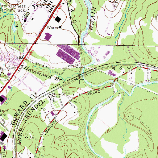 Topographic Map of Savage Switch, MD