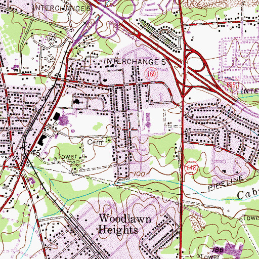 Topographic Map of Benton Terrace, MD