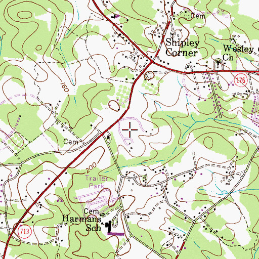 Topographic Map of Cannon Stadium, MD
