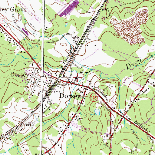 Topographic Map of Deep Run Recreation Center, MD