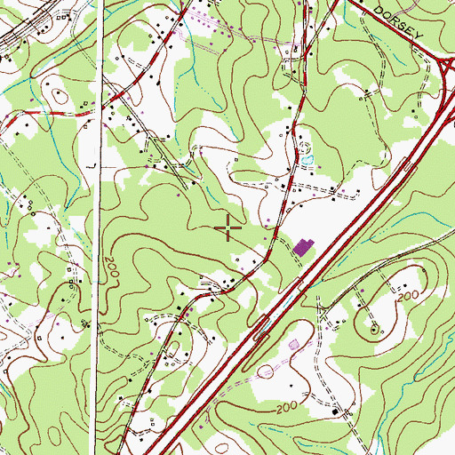 Topographic Map of Jessup-Dorsey Park, MD