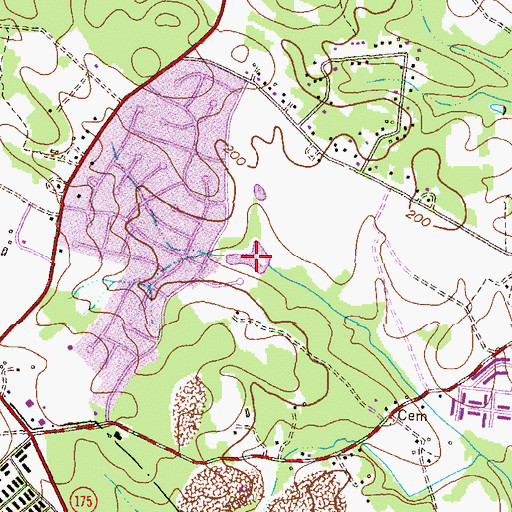 Topographic Map of Lake Marion, MD