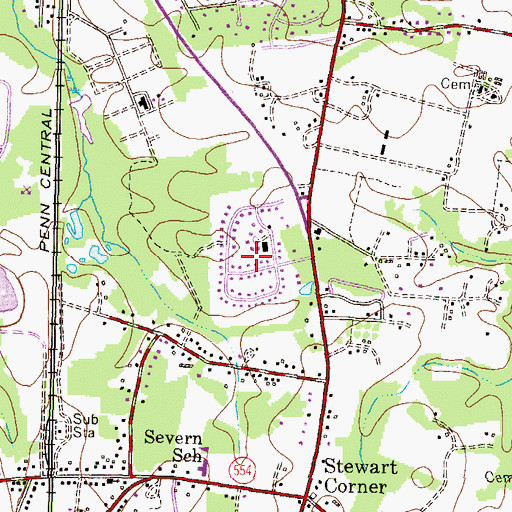 Topographic Map of Munson Heights, MD