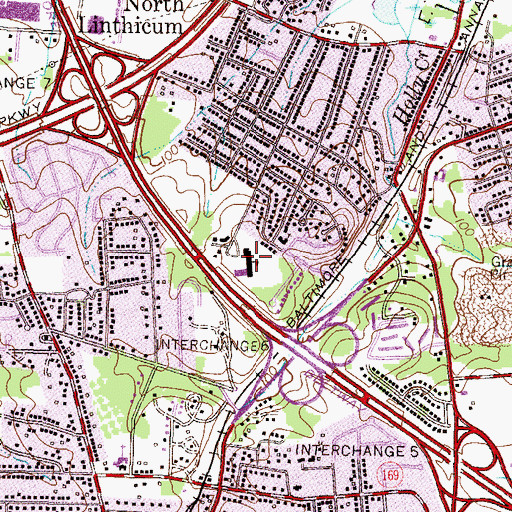 Topographic Map of Overlook Elementary School, MD