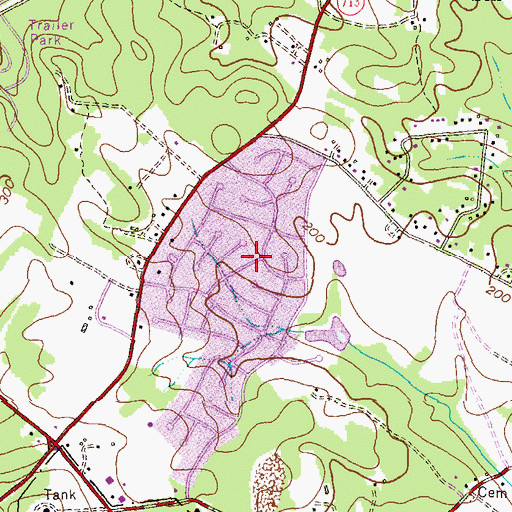 Topographic Map of Provinces, MD