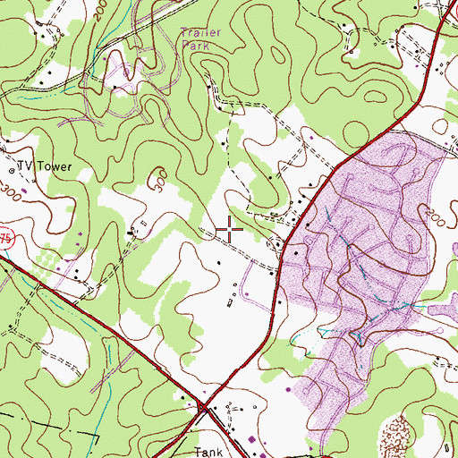 Topographic Map of Ridgefield, MD