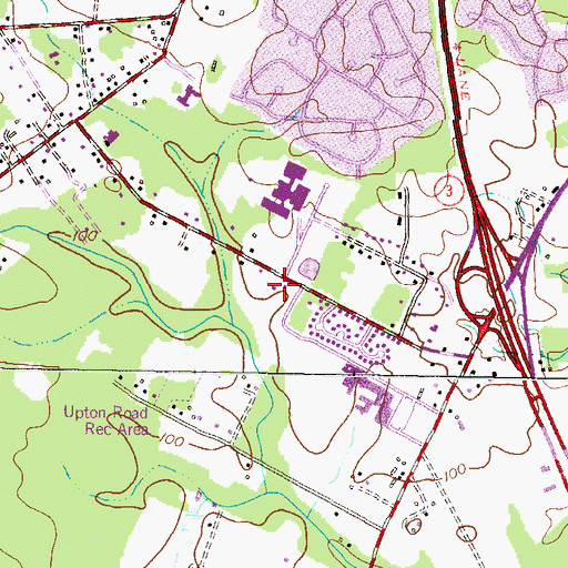 Topographic Map of Saint Bernadette Catholic Church, MD